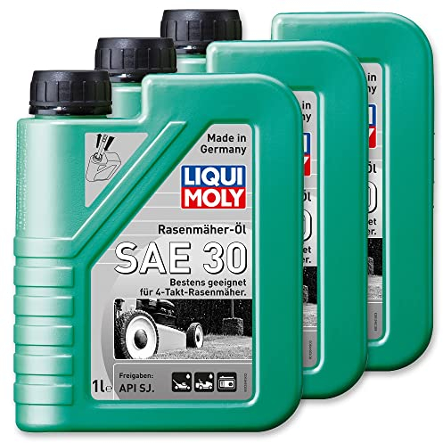 3x LIQUI MOLY 1264 Rasenmäher-Öl SAE 30 Motoröl API SG 1L