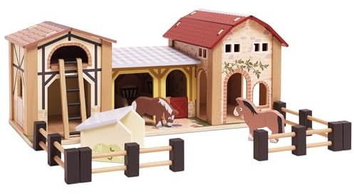 Le Toy Van – Pädagogische Bauernhof & Tiere-Sammlung aus Holz | Bauernhof-Spielset aus Holz | Für Mädchen & Jungen | Geeignet für Kinder ab 3 Jahren