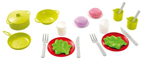Ecoiffier - Giocattolo, Paniere con Servizio da Tavola, Colori Assortiti