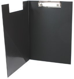 Aufklappbare Klemmbrettmappe DIN A4 schwarz Made in Germany