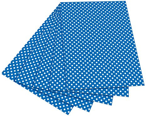 folia 5903 - Cartulina fotográfica Azul con Lunares Blancos, 50 x 70 cm, 10 Hojas, impresión por Ambos Lados, para Manualidades y diseño Creativo de Tarjetas, Ventanas y álbumes de Recortes