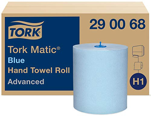 Tork Matic Rollenhandtuch Advanced 290068 - H1 Papierhandtücher für Rollenhandtuchspender, saugfähig und reißfest, nachverfolgbare Herkunft, 2-lagig, blau - 6 Rollen x 150 m