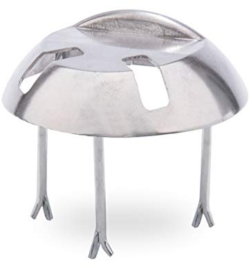 Alberts 210953 Auflaufstütze | zum Einbetonieren, mit Langlöchern | Aluminiumguss | Ø205 x 65 mm