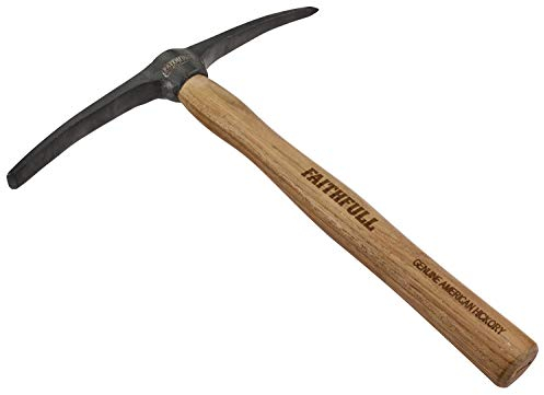Piccone per malta Faithfull – Scalpello e punta – Attrezzo per muratori con manico in hickory certificato FSC per rastrellare malta, levigare mattoni e scavare argilla – 300 mm (12 pollici)