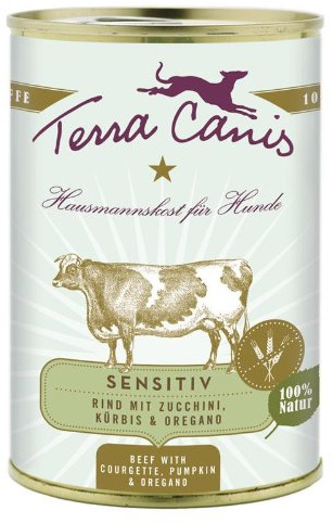 Terra Canis | mat utan mat med zucchini, pumpa och Oregano | 12 x 400 g