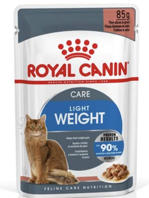 Royal Canin Ultra Light Nassfutter-Beutel für erwachsene Katzen, in Soße, 85 g, 4 Pack mit je 12 Portionen