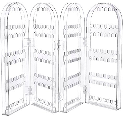 MJARTORIA Ohrringhalter Acryl Ohrring Display Schmuck Halter Ständer Ohrstecker Ohrring-Ausstellungsstand-Halter Klappständer Anzeigen