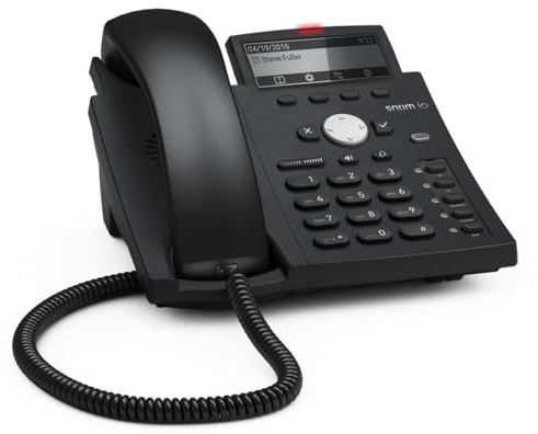 Snom D305 IP Telefon, SIP Tischtelefon (HD-Dideband-Audio, 5 konfigurierbare Funktionstasten mit LEDs, 4 SIP-Identitäten) Breitbandaudio, Sensor-Gabelumschalter, Schwarz, 00004257