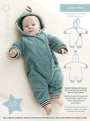 MAGAM-Stoffe Strampelanzug Schnittmuster Neugeborene und Babys inkl. Aufnäher Enno