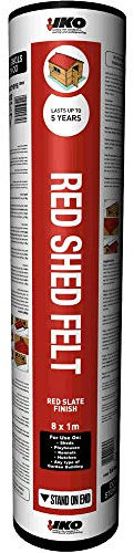 IKO Shed Felt | Shed Roofing Felt | 3 Colours | 8m & 10m Lengths | 8m Standard Grade Red