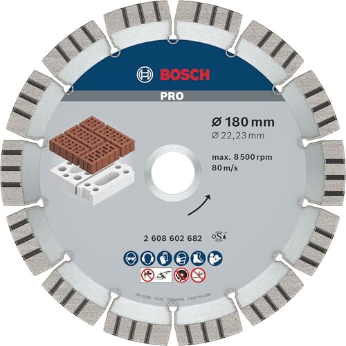 Bosch 2608602682 Disque à tronçonner diamanté best for abrasive 180 x 22,23 x 2,4 x 12 mm