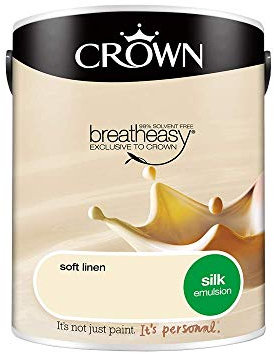 Crown Walls & Ceilings Silk Emulsion 5L - Soft Linen