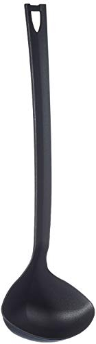 FACKELMANN Cucchiaio da Cucina Wok Asia Line, Utensili da Cucina in plastica, Cucchiaio per pentole e padelle rivestite (Colore: Nero), quantità: 1 Pezzo, ca. 35 cm