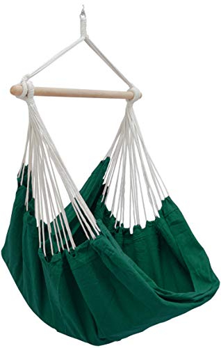 AMANKA XXL Hängstol 185x130 cm för 2 personer – Utomhus & Inomhus Swingstolar – Hänggungstol utan stativ – Bekväm hängfåtölj för trädgård & hem