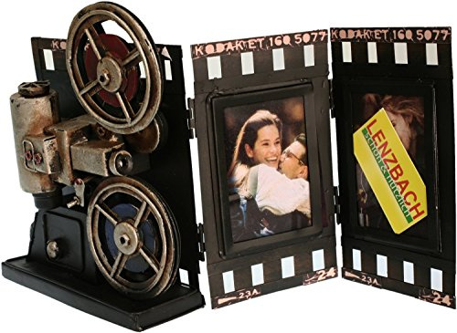 Metall Rahmen Doppelter Bilderrahmen 34.5 cm x 16.5 cm Schwarz Vintage Kino-Bilderrahmen für Filmliebhaber und Kinogänger