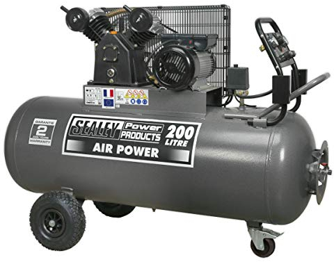 SEALEY compresseur sac3203b Courroie avec panneau de contrôle avant, 3 HP, 200 l