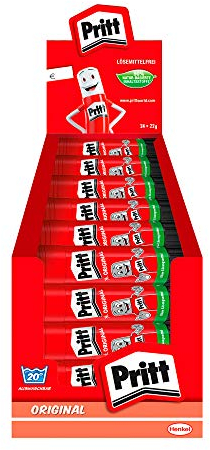 Pritt Colla stick, sicura e adatta ai bambini, per lavori artistici e artigianali, colla forte per cancelleria e cancelleria, 24 x 22 g