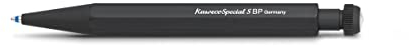 Kaweco Special S Kugelschreiber Schwarz I Business Kuli aus hochwertigem Aluminium in oktogonalem Design I Für Standard D1 Minen I Edler Taschen-Kugelschreiber I Druckkugelschreiber 10,5 cm