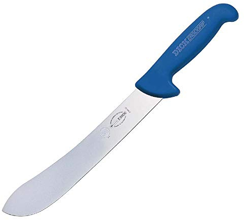 F. DICK Blockmesser, ErgoGrip (Hackmesser mit Klinge 21 cm, X55CrMo14 Stahl, nichtrostend, 56° HRC) 82385211, Blau,silber