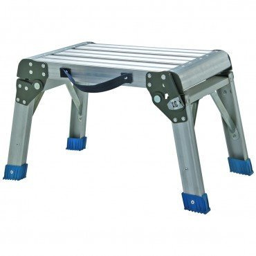 Central Purchasing, LLC Step Stool and Working Platform 350 Lbs. Capacity Foldable Anodized Aluminum by Haul-Master (Solver)