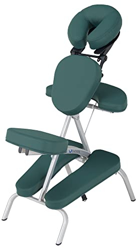 EARTHLITE Vortex Tragbarer Massagestuhl - Klappbar, Kompakt, Stabil & Leicht (6,8kg), inkl. Transporttasche & Brustbeinkissen