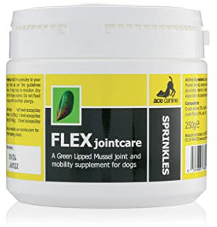 Flex Sprinkle Jointcare | Ultimate Joint and Hip Care Supplement for Dogs | With More Green Lipped Mussel Than Any Other | Maximum Omega 3 Strength | Natural Glucosamine & Chondroitin | 250gm Pot