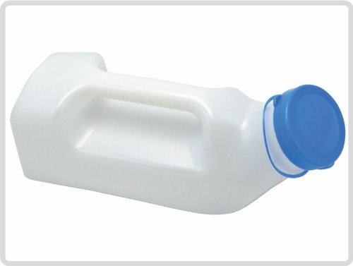 Urinflasche mit Griff 1 Liter, milchig mit Deckel - Urinflaschen Urinente