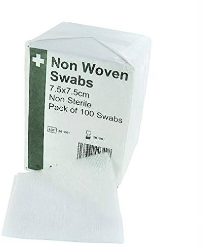 Safety First Aid Group HypaCover Non-Woven Swabs - 7.5 x 7.5cm (Pack of 100)