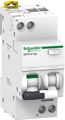 Schneider A9D42610 Interrupteur FI/LS iDPN N Vigi 1P+N 10 A C-Char, 300 mA, type A, 6 kA