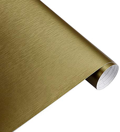Brushed Aluminium Car Vinyl wrap GOLD 30cm x152cm Car Wrapping Sticker Sheet film