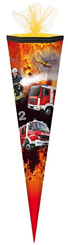 Schultüte / Zuckertüte / 85cm / eckig / Feuerwehr