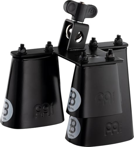 Meinl Percussion Triple Series Cowbell - 3-teiliges Set - 2,5 Zoll, 3,5 Zoll und 5 Zoll - Montierbar - Pulverbeschichteter Stahl, Schwarz (SLTRI-BK) | 3 Cowbells, Montierbar, 2,5 Zoll, 3,5 Zoll und 5 Zoll, Pulverbeschichteter Stahl