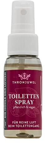 Thronjuwel Toilettenparfum gegen WC-Gerüche, Toilettenspray bekannt aus Die Höhle der Löwen, Duftspray, WC Duft für Toilette & Bad, 50ml Geruchsneutralisierer für 100 Anwendungen