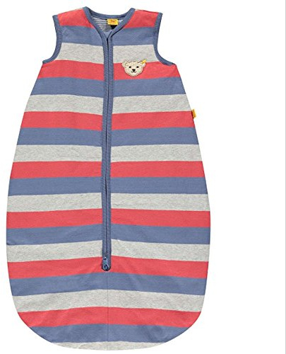 Steiff Schlafsack Streifen in Moonlight Blue/Baked Apple/Grey (6642630-0001), Größe:90