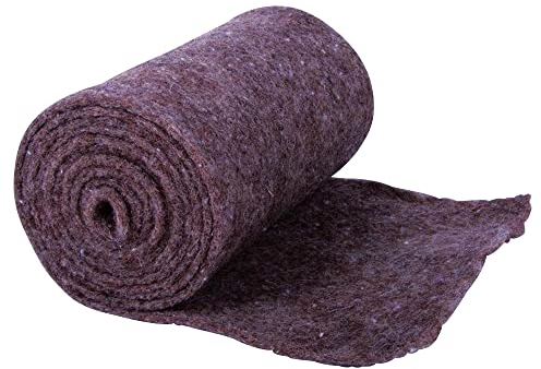 NOOR Strisce avvolgenti in lana di pecora, 20 x 200 cm, colore marrone, protezione invernale per piante in vaso, 100% fibra naturale, protezione antigelo per piante, nichelato, circa 4 mm di spessore