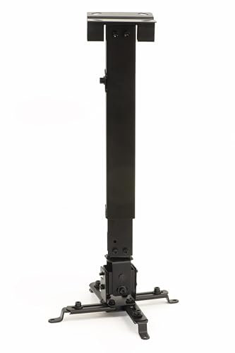 Link LKBR04 Staffa Proiettore Da Muro o Soffitto – Supporto Universale In Acciaio Nero – Altezza Regolabile 430-650 mm – Supporta proiettori di peso fino a 20 kg – Design Robusto Per Uso Professionale