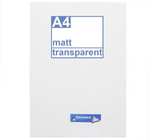 Klebefolie 100 x DIN A4 transparent matt - Druckerfolie, klebend, zum bedrucken, Wetterfest, Wasserfest für Laserdrucker, Outdoor