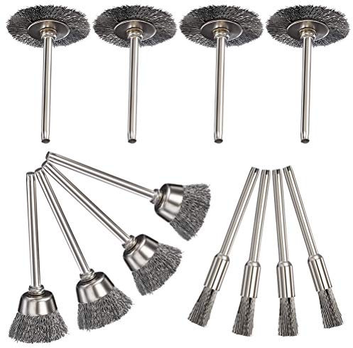 Vankcp Lot de 60 brosses métalliques pour meuleuse et outils rotatifs