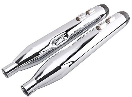 4Auspuff-Megaphon-Slip-On-Schalldämpfer - Mit CNC-Endkappe schwarz für 95-16 FLH Bagger Touring-Modelle, Electra Glide, Street Glide, Road Glide, Ultra Glide, Dresser Road King