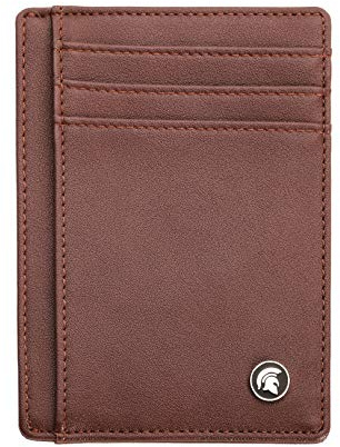 POWR - Cartera para hombre, fina, con bloqueo RFID, soporte minimalista para tarjetas de crédito, capacidad para hasta 7 tarjetas y billetes, ideal para viajes