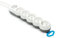 Garza Power - Regleta de 5 enchufes | con Interruptor | Enchufe Plano | Ladrón múltiple 1.4 Metros | Protección Infantil | Color Blanco | Gama Design