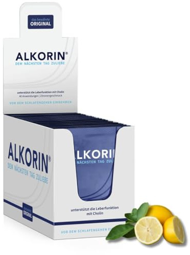 ALKORIN – das bewährte Original | 40 Anwendungen | Dem nächsten Tag zuliebe | Unterstützt die Leberfunktion mit Cholin | Basenpulver | wichtige Elektrolyte, Mineralien und Vitamine
