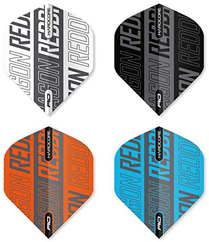 RED DRAGON Hardcore XT tryck dart flygurval paket – 4 set per paket (totalt 12 Dart-flyg)