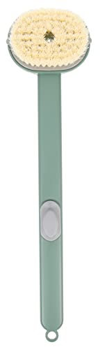 POPETPOP Back Scrubber Long Handle Bath Brush Green Body Bathing Brush for Deep Clean and Back Care Bathroom Body Scrubber Suitable for Daily Shower