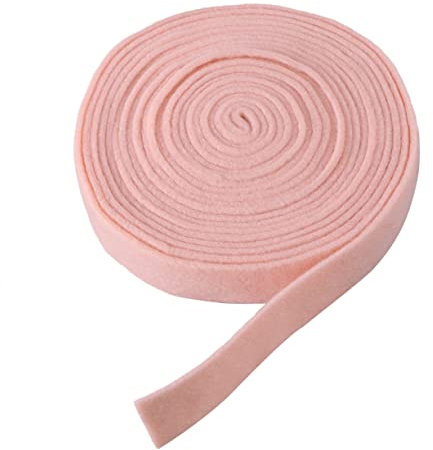 NUOBESTY Weihnachtsband Stoffband aus Filz dekoratives Band Weihnachtsgirlande weihnachtsdeko Schleife Christbaumschmuck verdrahtet Kranz Filzband schmücken Wollfilz Rosa