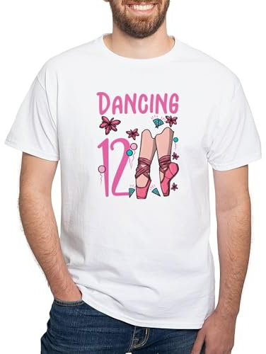 CafePress Ballet Shoes Dancing Ballerina 12 Ballett T Shirt Men's Traditional Fit White Casual Tshirt