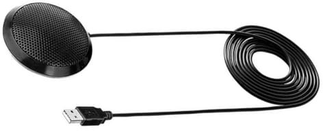 BESTonZON 1pièce Microphone Usb à Condensateur Rond Pour Pc Et Ordinateur Portable Omnidirectionnel Avec Connexion Play Pour Conférences Enregistrements Et Streaming