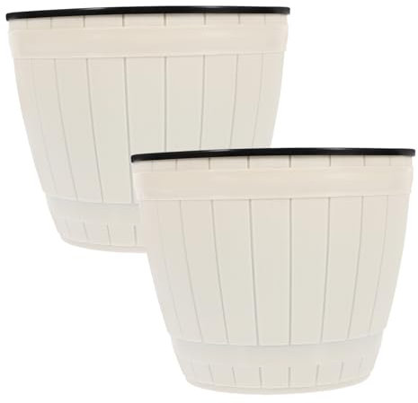Happyyami 2stücke Selbstbewässernde Blumentöpfe Für Hydroponische Pflanzen Cleveres Bewässerungssystem Für Innenräume Für Pflanzenpflege Im Home Office