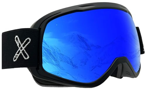 Feosger Kids Ski Goggles REVO Snow/Snowboard Goggles for Boys Girls Youth Spherical Wide Field of View Lens Anti-Fog UV400 age 6-14