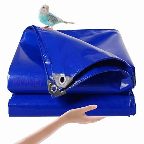 WLRHGl TELO IN PVC OCCHIELLATO, 0.5 x 9.5 m TELONE PER ESTERNO DA GIARDINO PUB RISTORANTE BAR IMPERMEABILE PIOGGIA ESTERNO GAZEBO PISCINA CASA COPERTURA LEGNA CAMION WLR010, Blu